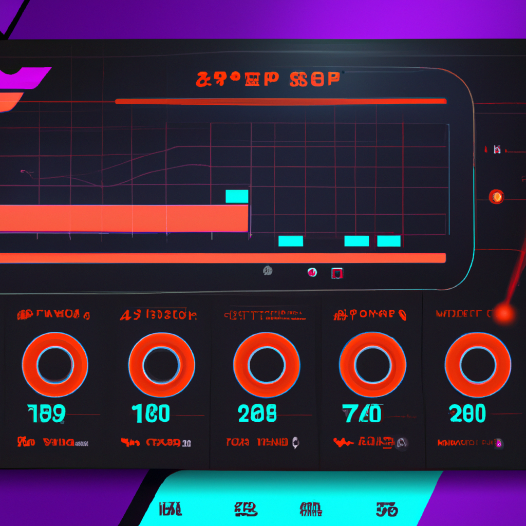 Player HUD overlay with leaderboard and neon effects